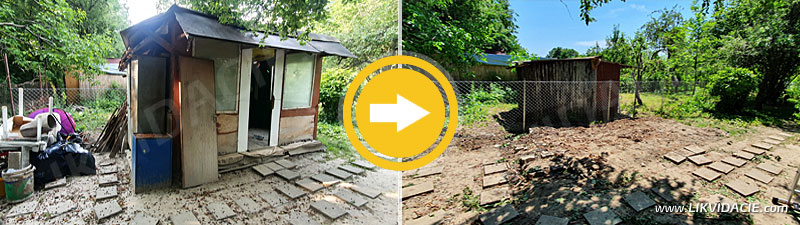 Demontáž a likvidácia záhradného domčeka a odpadu, kompletné služby. Bratislava - Ružinov