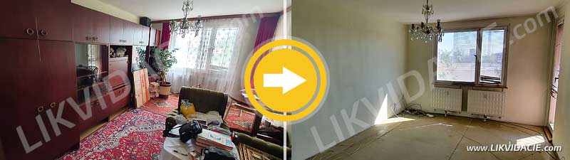 Vypratanie bytu pred rekonštrukciou, kompletné služby, Dunajská Streda