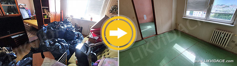 Vypratanie bytu do holopriestoru, demontáž nábytku, odvoz a spracovanie odpadu. Stupava