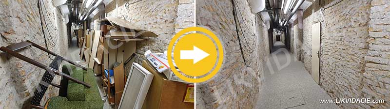 Likvidácia vyradeného majetku, zariadenia a odpadu, dočistenie priestorov, kompletné služby. VŠMÚ Bratislava