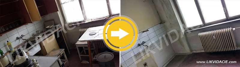 Odvoz a likvidácia odpadu, vypratanie kompletne zariadeného 3i. bytu a pivnice, Bratislava - Rača