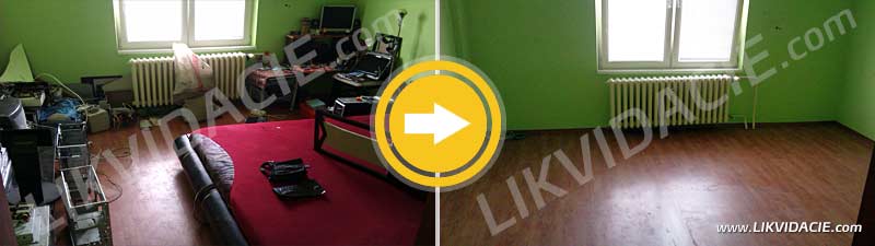 Vypratanie 3i. bytu: likvidácia nábytku, zariadenia a elektroodpadu. Bratislava – Nové Mesto