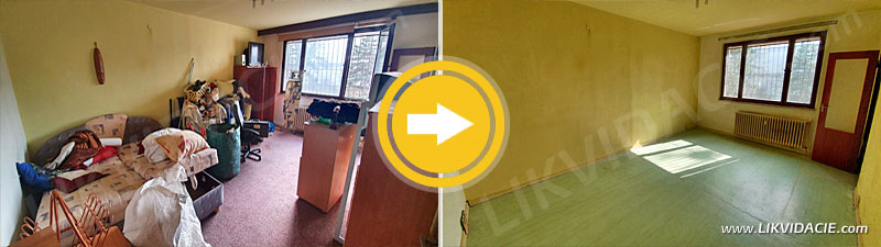 Odvoz a likvidácia starého nábytku a odpadu z 1i. bytu. Bratislava - Dúbravka