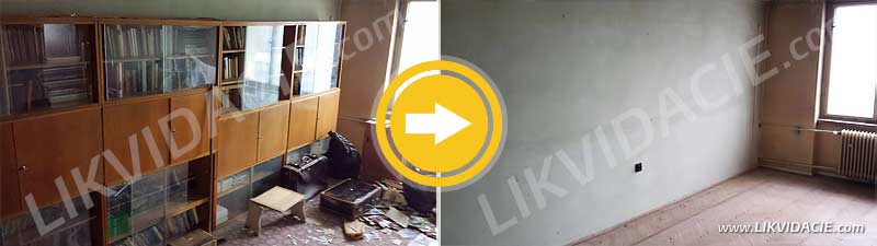 Vypratanie a dočistenie priestoru pred predajom bytu. Karlova Ves, Bratislava