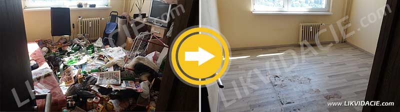 Odvoz a likvidácia odpadu z bytu. Bratislava - Karlova Ves