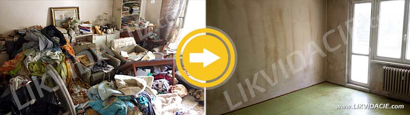 Vypratanie bytu po neprispôsobivých obyvateľoch, kompletné služby vrátane dezinfekcie priestoru. Bratislava - Ružinov