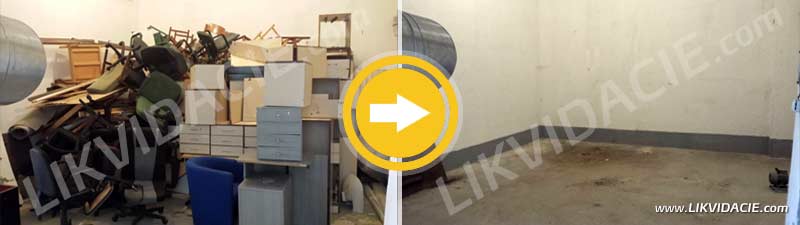 Likvidácia vyradeného kancelárskeho zariadenia a odpadu. SHMÚ Bratislava – Koliba