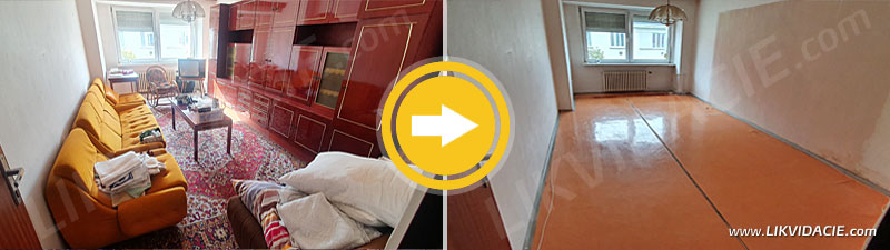 Ďalšie kompletné vypratanie plne zariadeného bytu do holopriestoru. Bratislava - Staré mesto