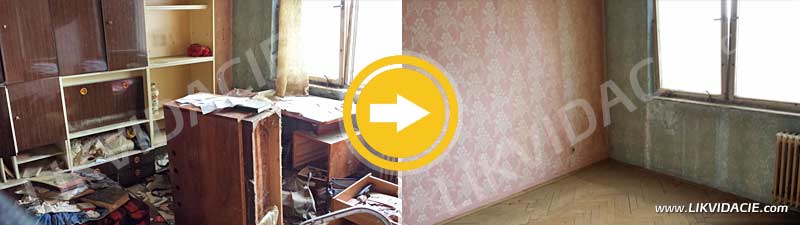 Odvoz nábytku. Vypratanie bytu do holopriestoru po neprispôsobivom obyvateľovi. Kompletné služby. Trnava